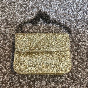 Gold Glitter Crewcuts Chain Bag